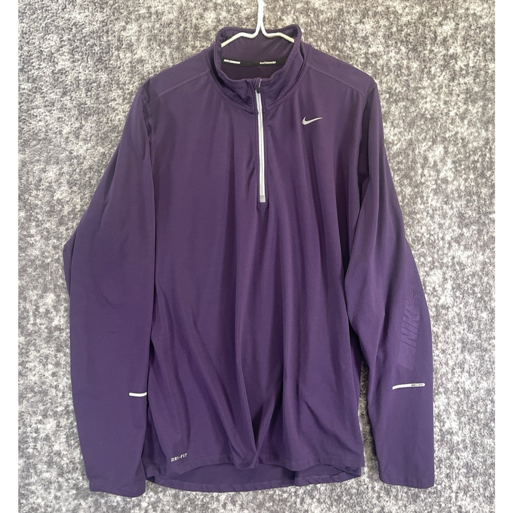 Nike Dri-Fit 1/2 Zip Running Jacket Neon Purple Women’s Large